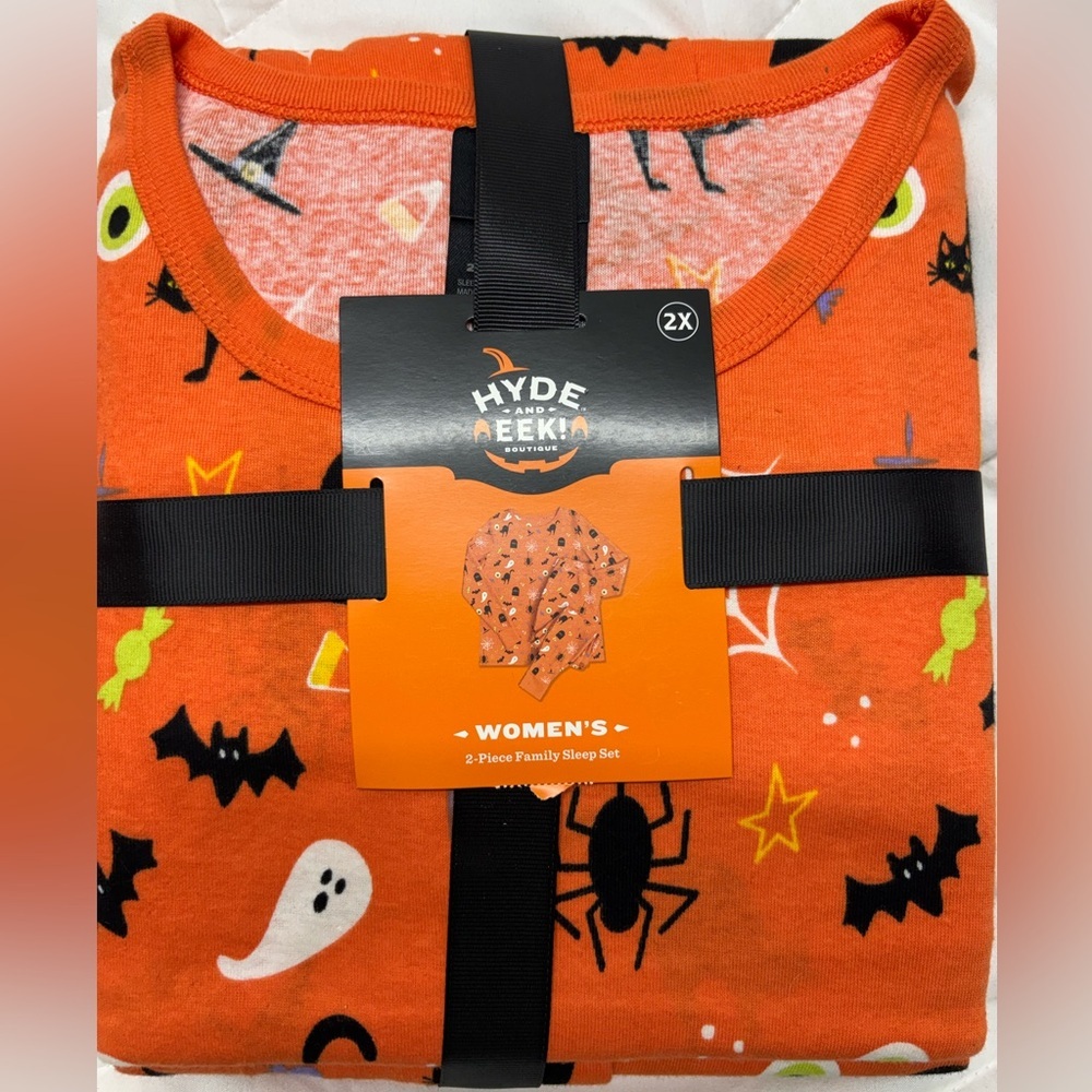Hyde and Eek! Women's Halloween Sleep Set pants and shirt size 2X